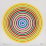 Peter Sedgley (b.1930) Radials in and out, 1972 signed, titled and dated in pencil (lower) acrylic