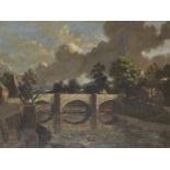 Eric Hesketh Hubbard (1892-1957) Bridge at Richmond, 1953 signed (lower left), titled (to label on