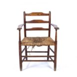 Attributed to Philip Clissett (1817-1913) An Arts and Crafts 'Clissett' armchair, circa 1910 oak