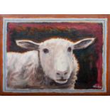 Philip Hicks (1928-2021) Sheep signed (lower right) oil on canvas 40 x 30cm.