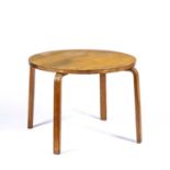 Alvar Aalto (1898-1976) for Finmar Circular table, circa 1930s bentwood 70cm high, 93cm wide.