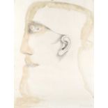 Elisabeth Frink (1930-1993) Head, 1965 signed and dated (lower right) pencil and watercolour 76 x