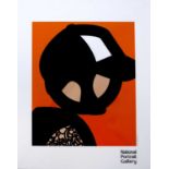 Julian Opie (b.1958) Beach Head, 2017 offset lithograph for the National Portrait Gallery 50.5 x