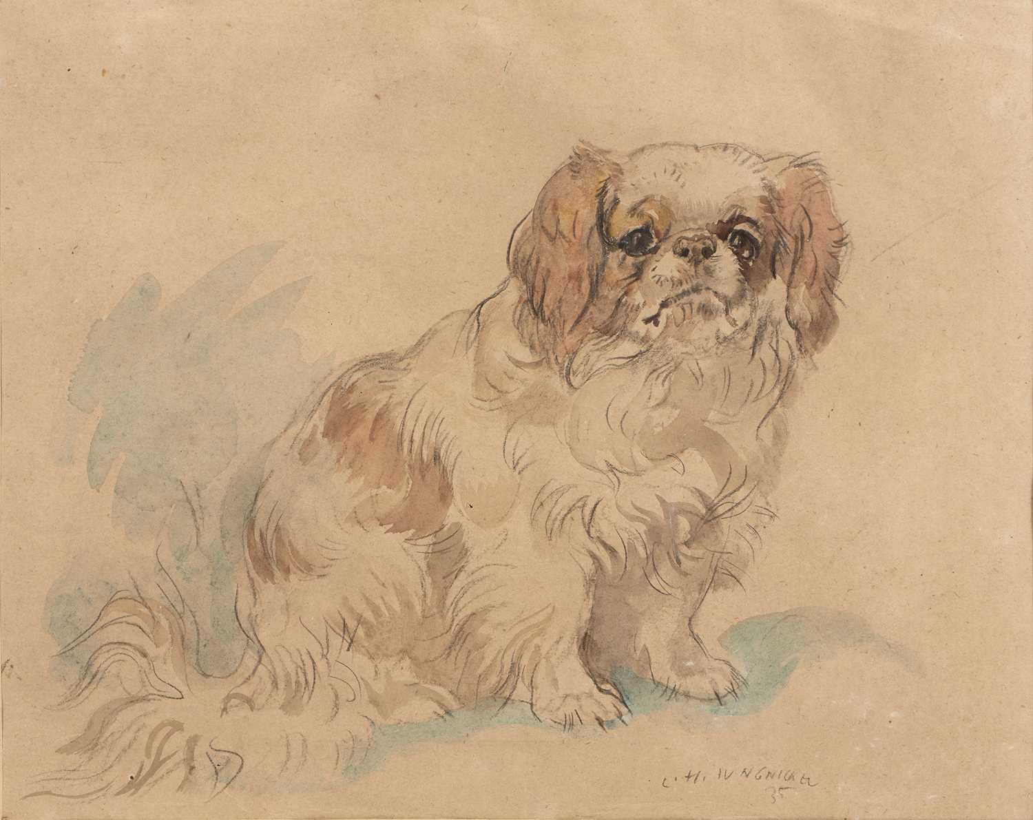 Ludwig Heinrich Jungnickel (1881-1965) Cavalier King Charles Spaniel, 1935 signed and dated (lower