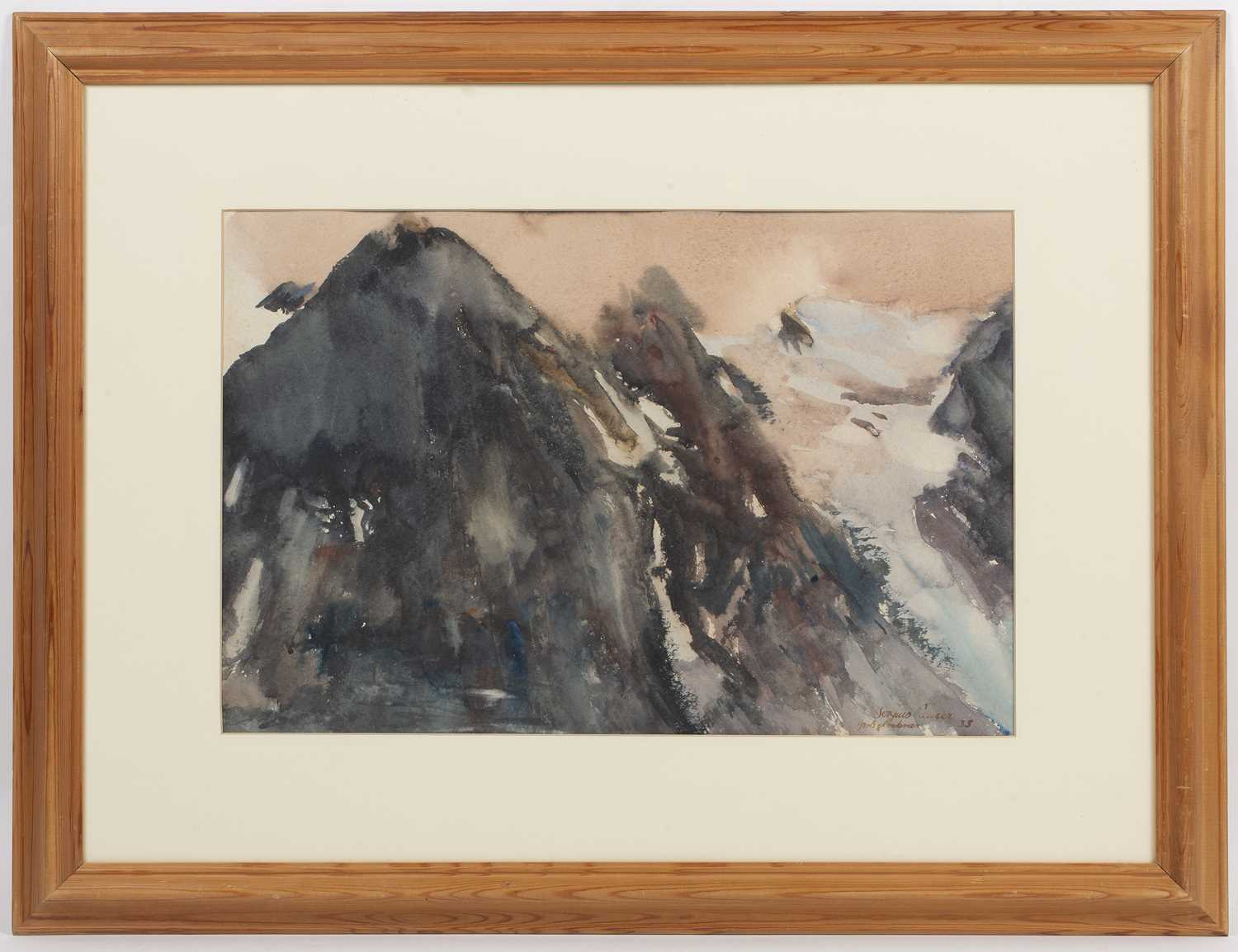 Sergius Pauser (1896-1970) Grossglockner, 1935 signed, inscribed, and dated (lower right) - Image 3 of 3