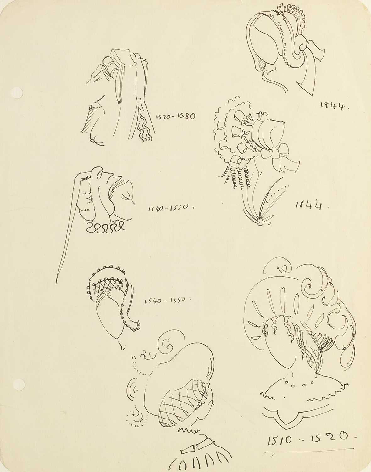 Doris Zinkeisen (1898-1991) Headdress designs for the Taming of the Shrew signed and variously