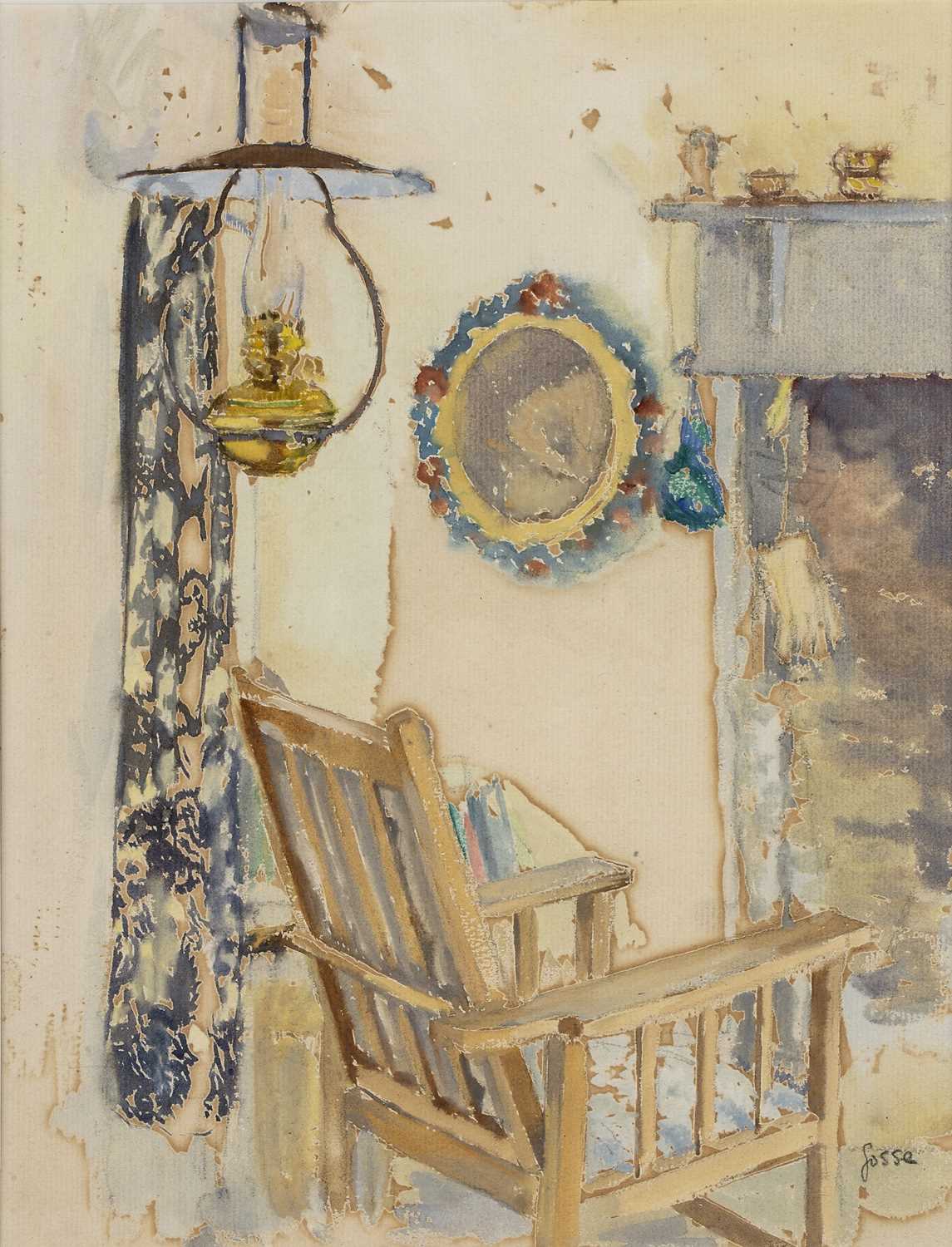 Sylvia Gosse (1881-1968) The Fireside Chair signed (lower right) watercolour 29 x 23cm.