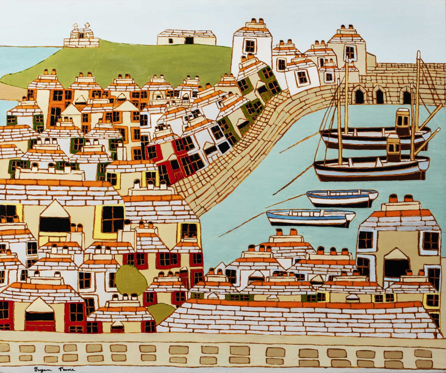 Bryan Pearce (1929-2006) St Ives from Barnoon, 1972 signed (lower left), titled and dated (to