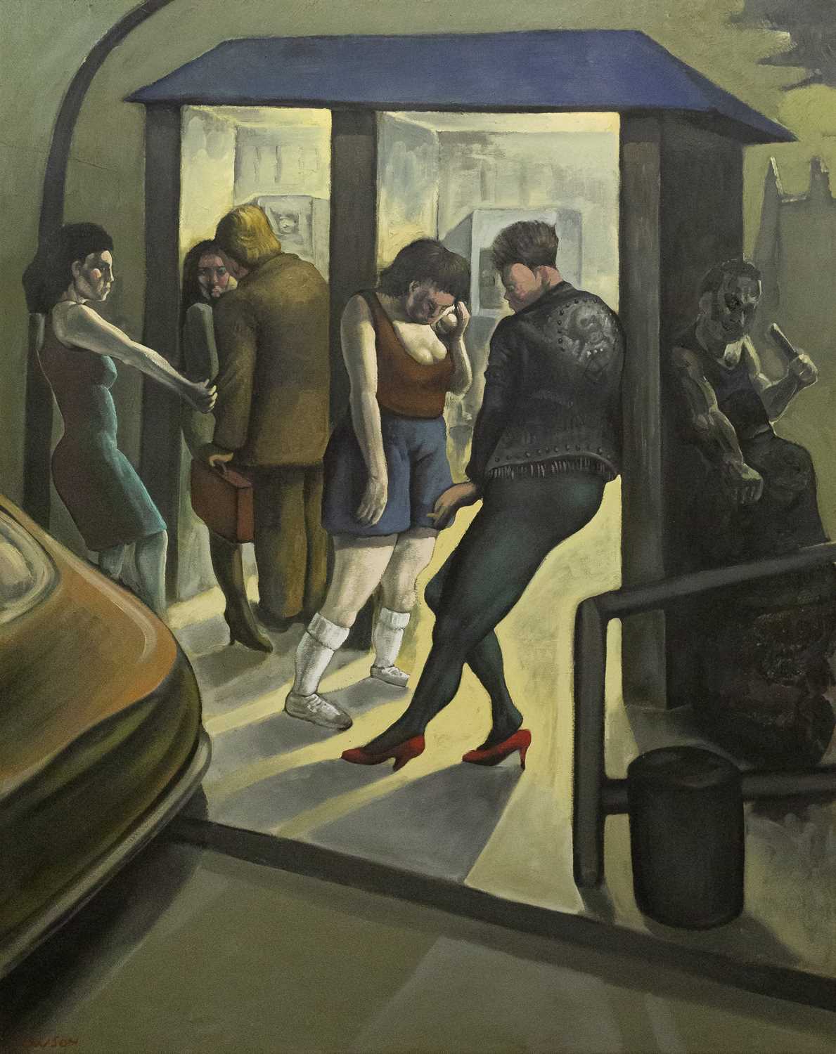 Peter Howson (b.1958) Glasgow Nightclub signed (lower left) oil on canvas 150 x 118cm. Provenance: