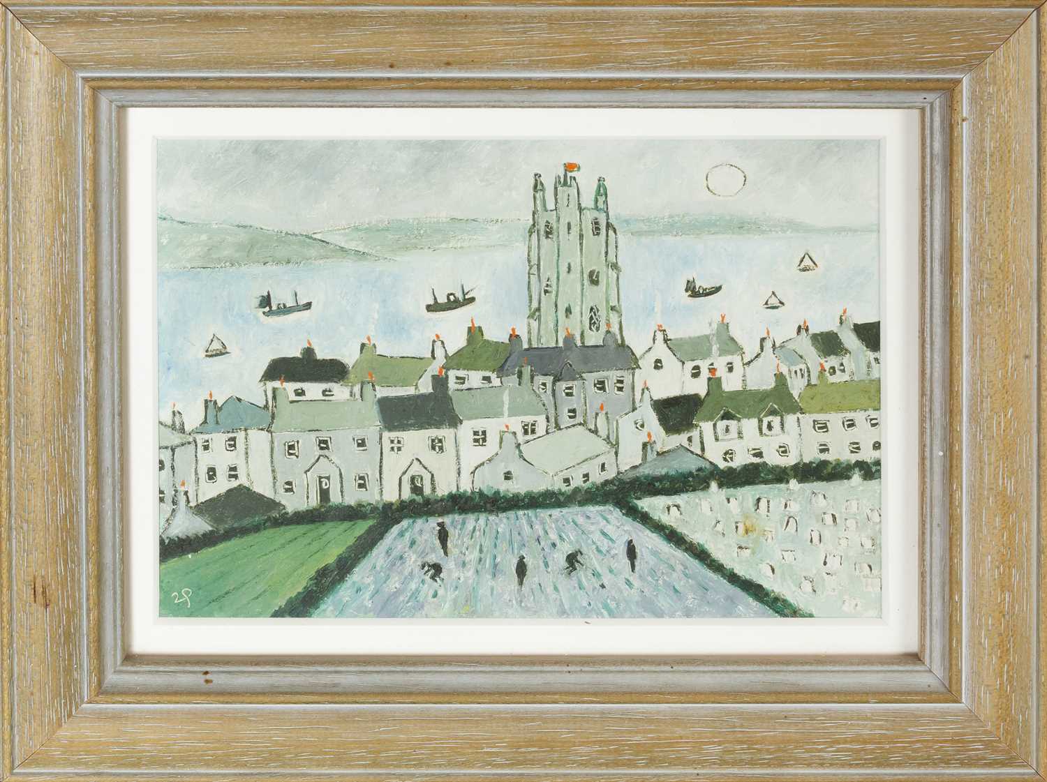 Joan Gillchrest (1918-2008) Cornish View signed with initials (lower left) oil on board 12 x 17cm. - Image 2 of 3