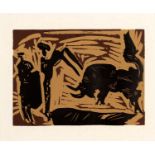 Pablo Picasso (1881-1973) The Banderillas, 1962 linocut 1st Edition published by Harry N. Abrams,