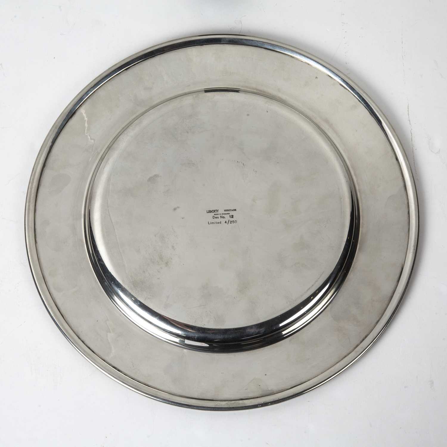 Liberty & Co. Heritage charger silver plate impressed marks, numbered 4/250, design no. 12 32cm - Image 3 of 3