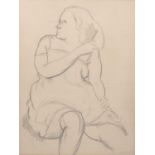 Matthew Smith (1879-1959) Lady combing her hair, circa 1930 signed (lower right) pencil 48 x 36cm.