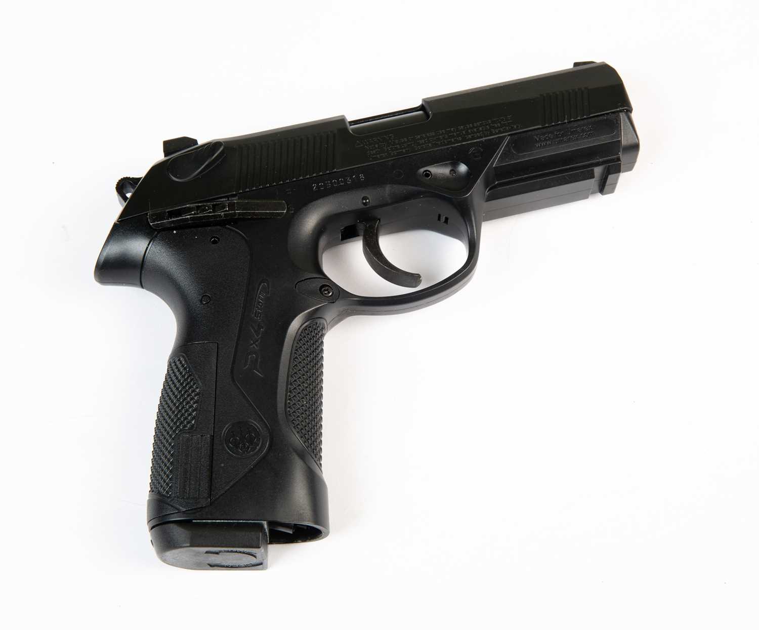 A Beretta PX4 Co2 air pistol, .177 caliber, serial number 20B00318 Proof that you are over 18