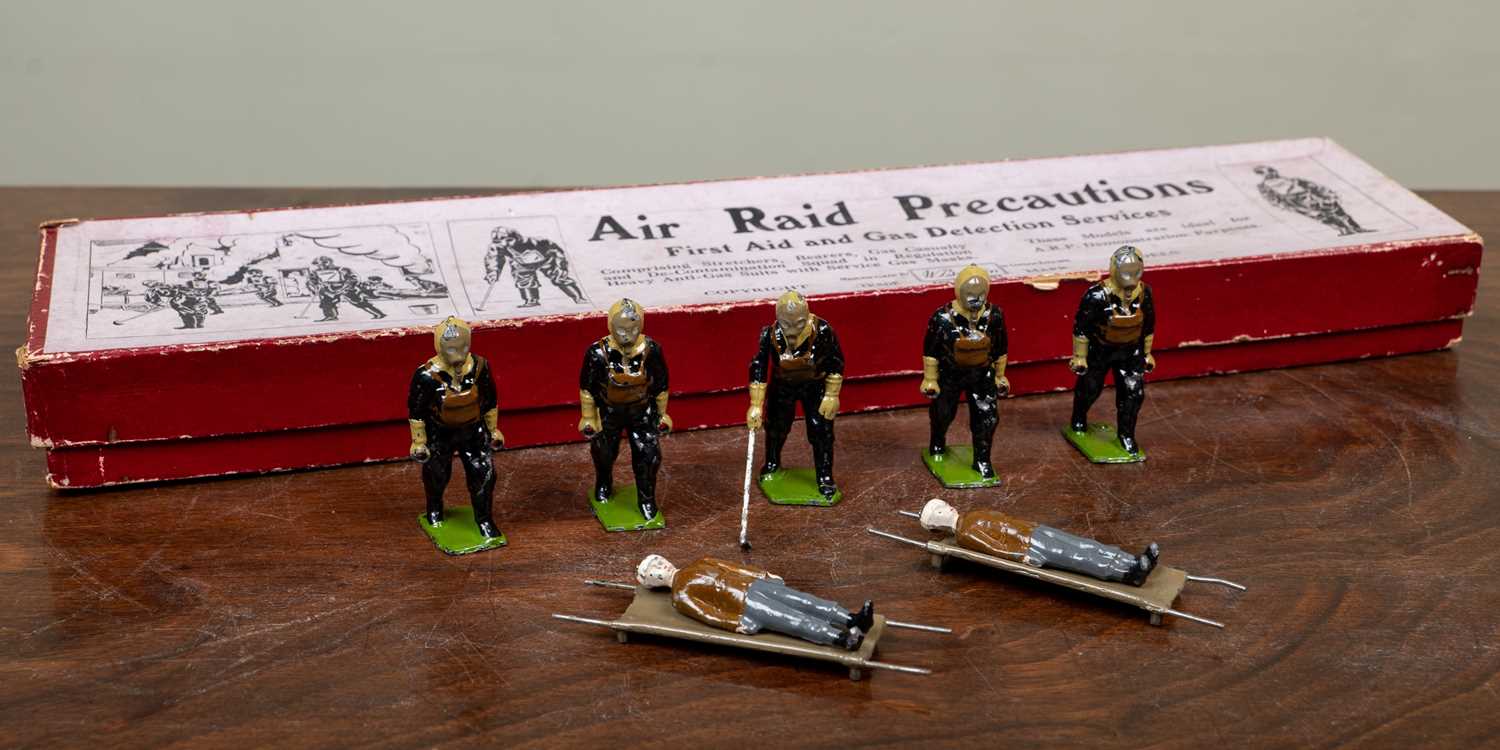 Britains Air Raid Precautions, set no. 1759, 9 pieces in original box.in very good condition, a - Image 3 of 4