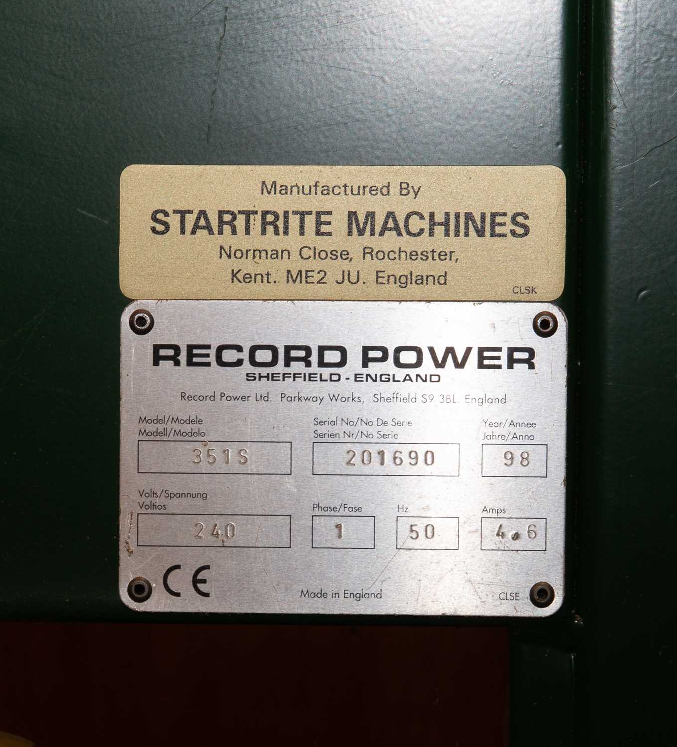 A Record Power Startrite 351S Bandsaw, Sold as found, not guaranteed and not electrically - Image 2 of 4