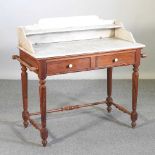 A 19th century pitch pine washstand