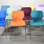 A set of ten Blu Station Boo dining chairs