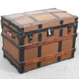 A 19th century dome top trunk