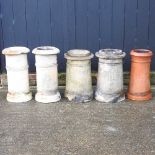 A pair of chimney pots