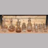 A set of eight 19th century glasses