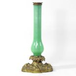 A 19th century candle lamp base