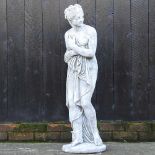 A reconstituted stone garden statue