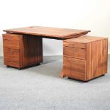 An Austrian Team 7 black walnut desk