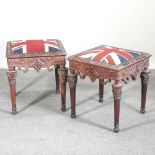 A pair of footstools