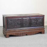 An 18th century and later oak coffer