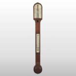 An early 20th century cased stick barometer