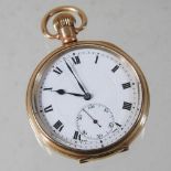An early 20th century gold plated pocket watch