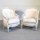 A pair of French armchairs