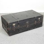 An early 20th century bound trunk