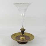 A Victorian cut glass epergne