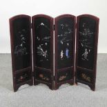 A Japanese lacquered table screen