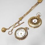 An 18 carat gold ladies pocket watch