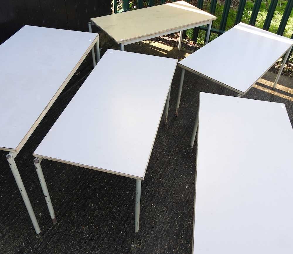 A set of five metal tables - Image 3 of 5