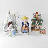 A collection of 19th century Staffordshire figures