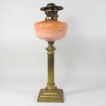 A 19th century brass oil lamp base