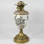 A Victorian oil lamp base