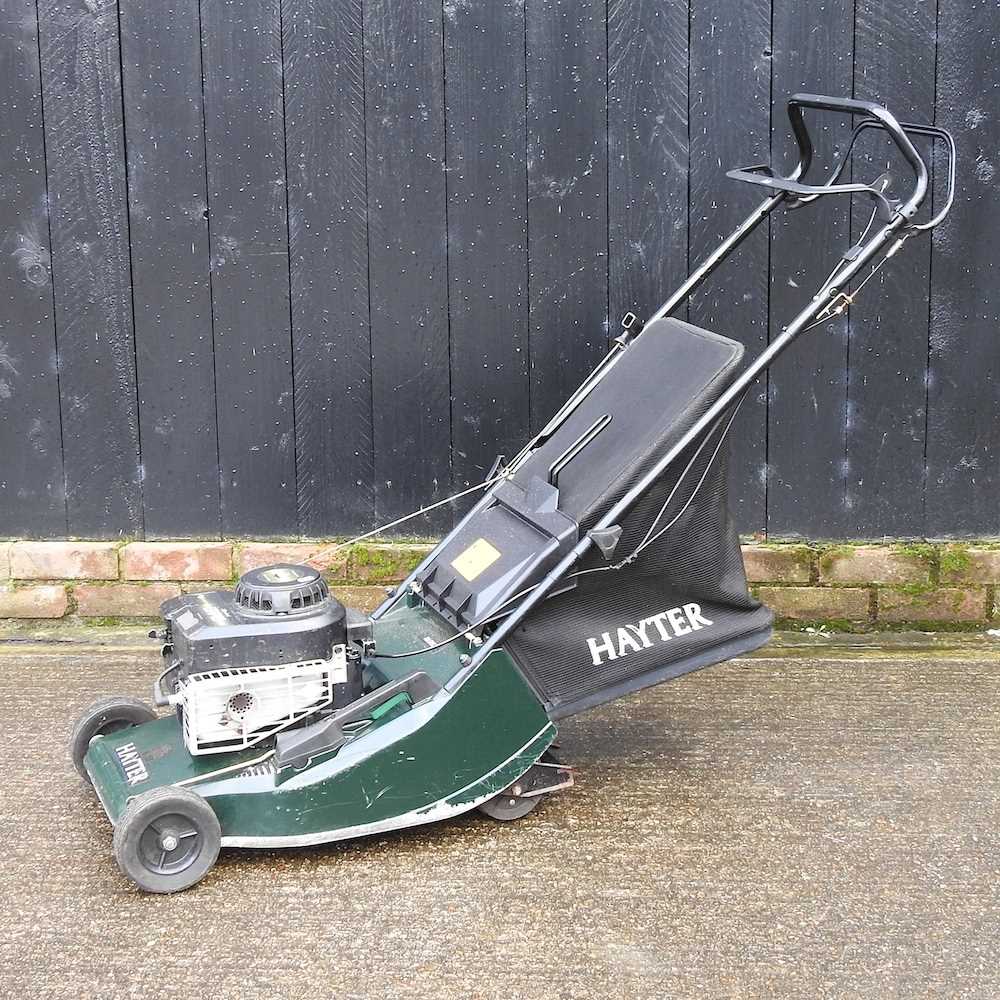 A Hayter rotary lawn mower