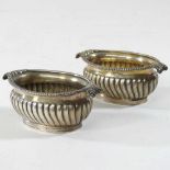 A pair of Victorian silver open salts
