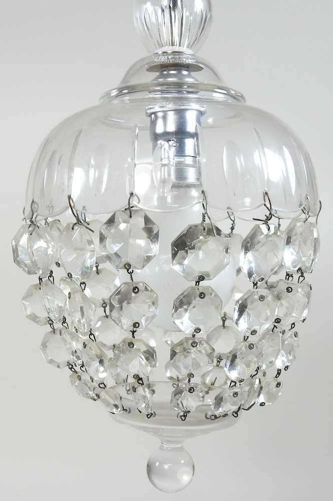 A set of three cut glass ceiling lights - Image 3 of 3