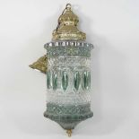 A Moorish style cut glass lantern