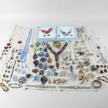 A collection of costume jewellery