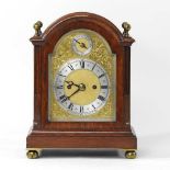 An early 20th century oak cased bracket clock