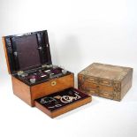 A 19th century satinwood dressing case