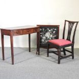 A 19th century mahogany side table