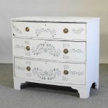 A painted chest of drawers